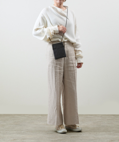 20/80(テゥエンティーエイティー)の「20/80 トゥエンティーエイティー / SHRINK LEATHER GAMAGUCHI SQUARE SHOULDER BAG シュリンクレザーがま口ショルダーバッグ / S079(ショルダーバッグ・メンズ・ブラック・FREE)」の5枚目の写真