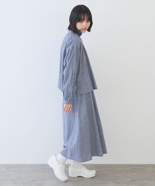 bulle de savon（ビュルデサボン）の「fuwa fuwa gingham ブラウス（シャツ/ブラウス・レディース・レッド/ブルー・FREE）」の13枚目の写真