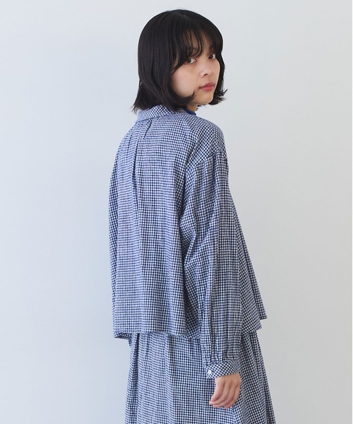 bulle de savon（ビュルデサボン）の「fuwa fuwa gingham ブラウス（シャツ/ブラウス・レディース・レッド/ブルー・FREE）」の6枚目の写真
