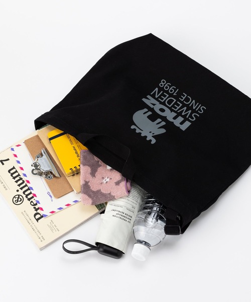 moz（モズ）の「moz モズ ファスナーの付いた帆布トートL ショルダー付（トートバッグ・レディース・グレー/ブラック/アイボリー・FREE）」の7枚目の写真