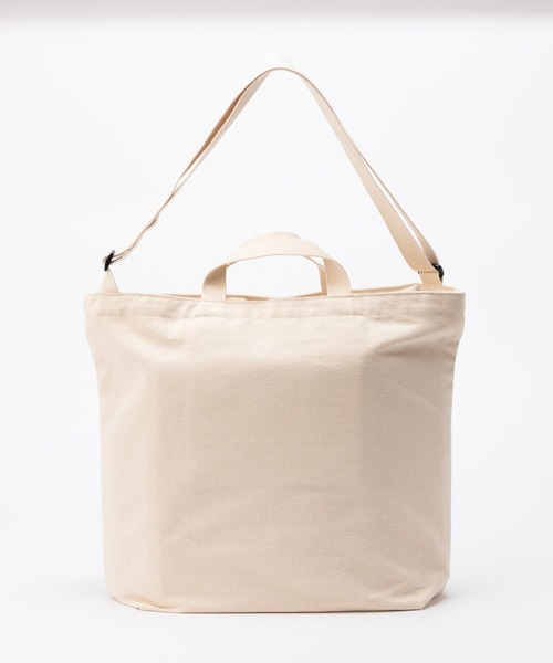 moz モズ ファスナーの付いた帆布トートL ショルダー付（トートバッグ