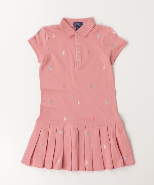 POLO RALPH LAUREN CHILDRENSWEAR(ポロ ラルフ ローレン チルドレンズウェア)の「Polo ポニー ストレッチ メッシュ ポロ ドレス(ワンピース・キッズ・ピンク系1・S/L/M/XL)」の3枚目の写真
