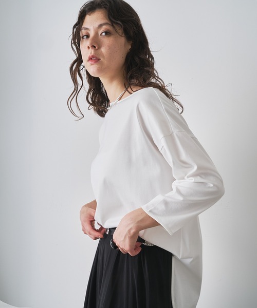 Whim Gazette(ウィムガゼット)の「ボートコットンジャージープルオーバー(Tシャツ/カットソー・レディース・ブラック/ホワイト・FREE)」の16枚目の写真