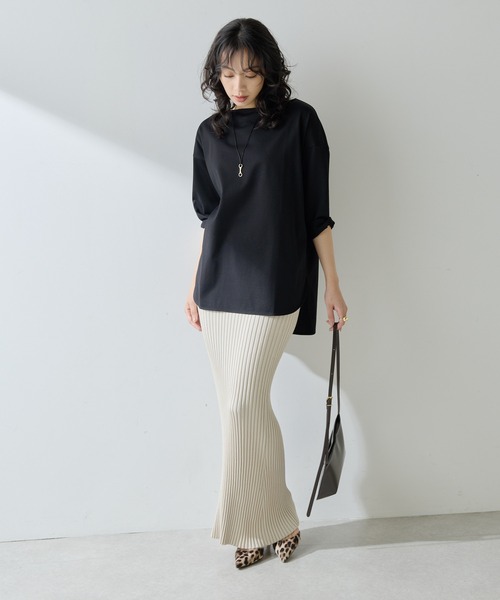 Whim Gazette(ウィムガゼット)の「ボートコットンジャージープルオーバー(Tシャツ/カットソー・レディース・ブラック/ホワイト・FREE)」の6枚目の写真