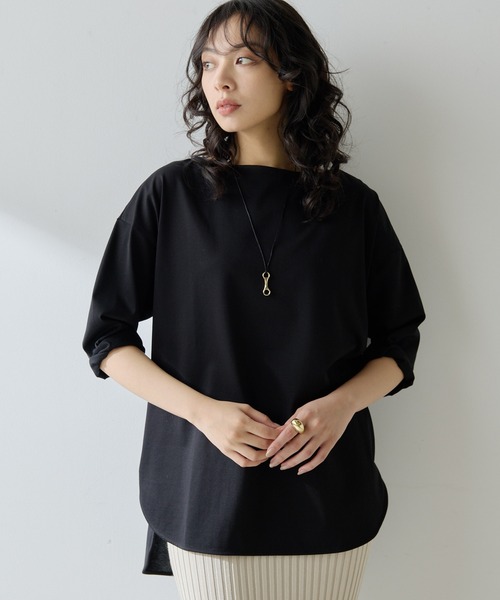 Whim Gazette ウィムガゼット カットソー ブラック ラグランカットソー | Whim Gazette(ウィム ガゼット)レディース