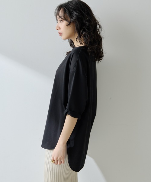 Whim Gazette(ウィムガゼット)の「ボートコットンジャージープルオーバー(Tシャツ/カットソー・レディース・ブラック/ホワイト・FREE)」の8枚目の写真