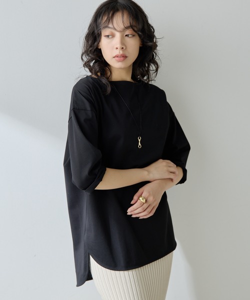 Whim Gazette(ウィムガゼット)の「ボートコットンジャージープルオーバー(Tシャツ/カットソー・レディース・ブラック/ホワイト・FREE)」の12枚目の写真