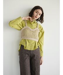 Crochet knit bustier