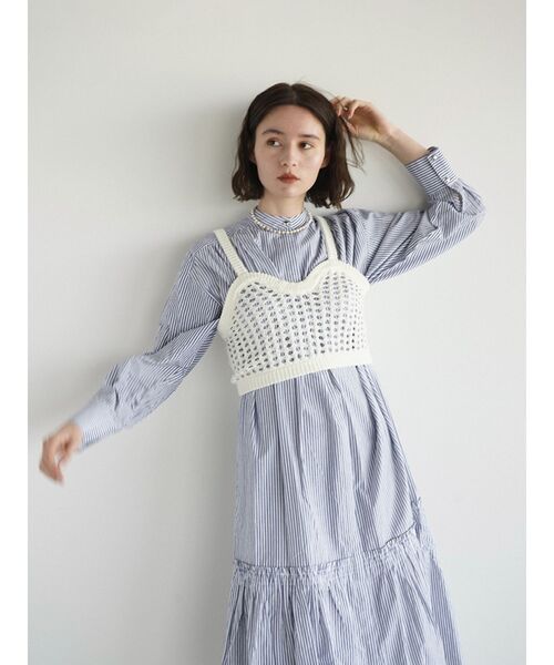 FIKA.（フィーカ）の「Crochet knit bustier（その他トップス・レディース・ホワイト/ベージュ・MEDIUM）」の3枚目の写真