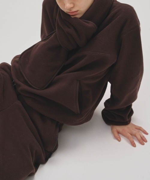 TODAYFUL（トゥデイフル）の「【TODAYFUL/トゥデイフル】Halfzip Fleece Pullover/ハーフジップフリースプルオーバー（その他トップス・レディース・ダークブラウン/ネイビー・FREE）」の2枚目の写真