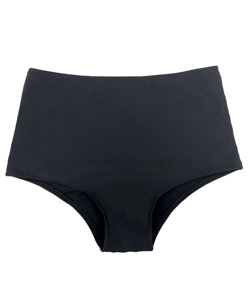 TeddyShop（テディショップ）の「レディース水着 スクエアネックフリルロングフレアワンピース+ハイウエストショーツ 2点セット（水着・レディース・ブラック・S/M/LL/L）」の2枚目の写真