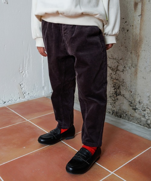 MAKE YOUR DAY(メイクユアデイ)の「コールテンテーパードパンツ■80~140cm(その他パンツ・キッズ・ベージュ/チャコールグレー/ミント・80/100/130/140/90/110/120)」の2枚目の写真