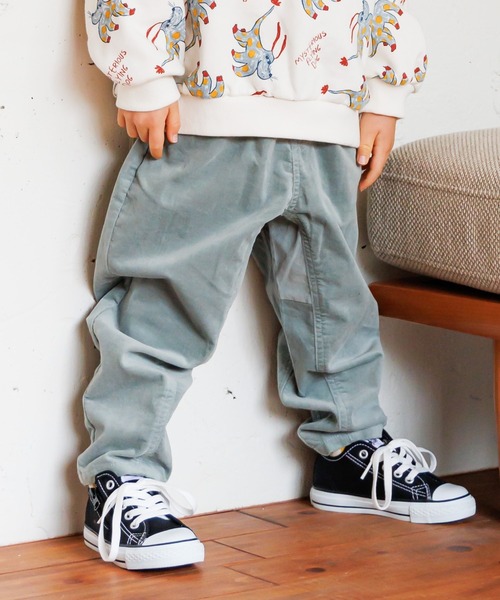 MAKE YOUR DAY(メイクユアデイ)の「コールテンテーパードパンツ■80~140cm(その他パンツ・キッズ・ベージュ/チャコールグレー/ミント・80/100/130/140/90/110/120)」の3枚目の写真