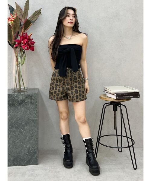 EVRIS（エヴリス）の「ツイルショートパンツ（その他パンツ・レディース・その他1/ブラック・MEDIUM/SMALL）」の5枚目の写真