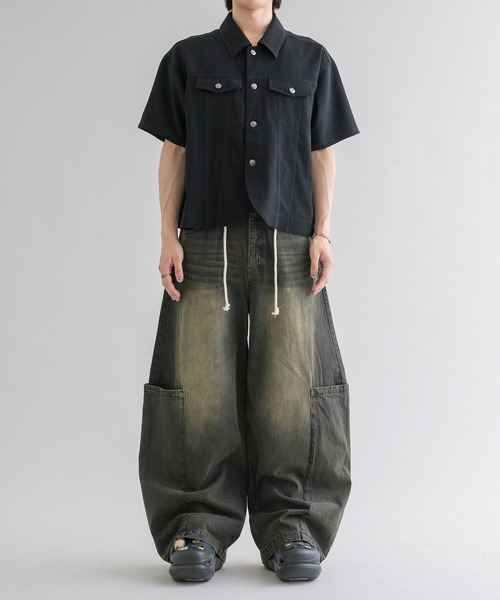 セール】【EPNK】Large pocket easy denim pants / ラージポケット
