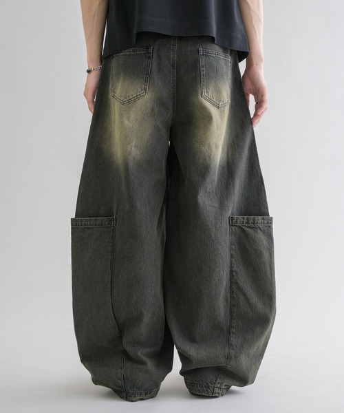 セール】【EPNK】Large pocket easy denim pants / ラージポケット