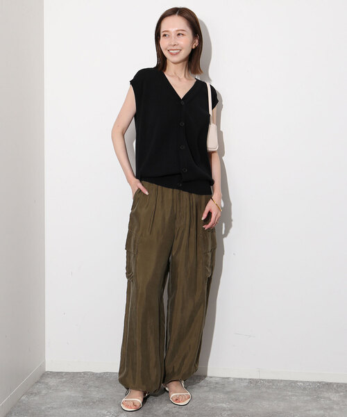 新品未使用　総針Vネック ニットベスト　スローブイエナ SLOBE IENA｜《WEB限定/追加》総針Vネック ニットベスト