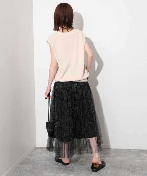 【新品】SLOBE IENA ニットジレ ベージュ　スローブイエナ 追加2》ニットジレ（ニット／セーター）｜SLOBE IENA（スローブ
