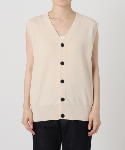 WEB限定/追加》総針Vネック ニットベスト（ベスト）｜SLOBE IENA
