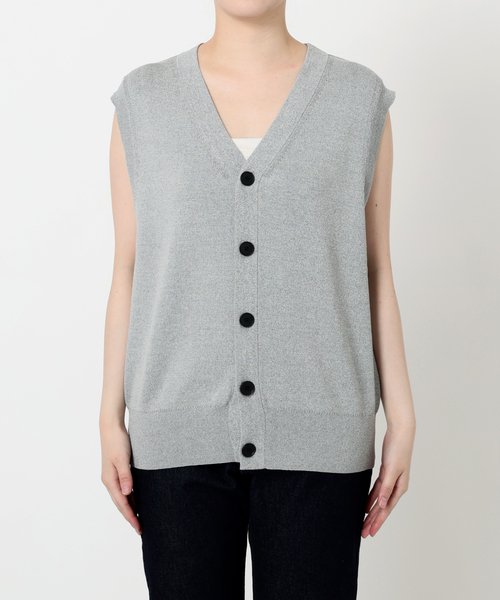 WEB限定/追加》総針Vネック ニットベスト（ベスト）｜SLOBE IENA