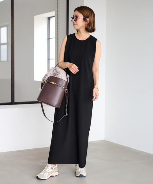 FRAMeWORK（フレームワーク）の「トリコットタンクドレス（ワンピース・レディース・ブラック/ブラウン/イエロー・36/38）」の4枚目の写真