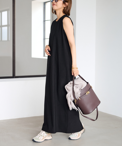 FRAMeWORK（フレームワーク）の「トリコットタンクドレス（ワンピース・レディース・ブラック/ブラウン/イエロー・36/38）」の7枚目の写真