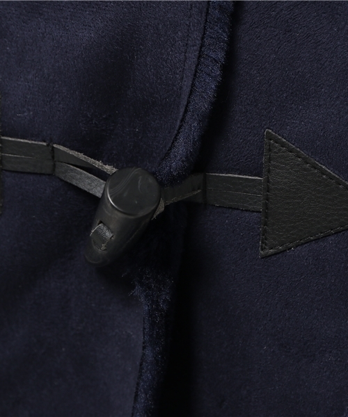 SEVENDAYS=SUNDAY（セブンデイズサンデイ）の「フェイクムートンダッフルコート（ピーコート・レディース・ネイビー/キャメル・LARGE/MEDIUM）」の12枚目の写真