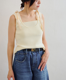 u by spick&spanストレッチシアリボントップス U by SPICK&SPAN（ユーバイスピックアンドスパン）の
