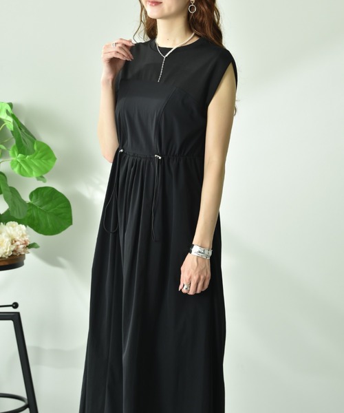 INTERPLANET(インタープラネット)の「【Dignite collier】異素材ドッキングワンピース(ワンピース・レディース・ブラック・FREE)」の10枚目の写真