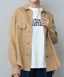 【吸水性】【発散性】フレンチリネンキャンバスシャツアウター