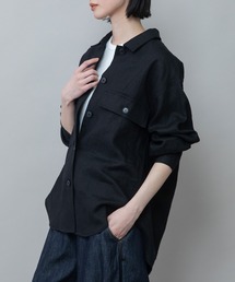 【吸水性】【発散性】フレンチリネンキャンバスシャツアウター