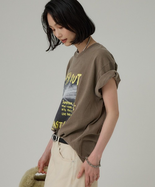 jj mercer（ジェイジェイマーサー）の「【J.J. Mercer】＜別注＞SPLASH TEE（Tシャツ/カットソー・レディース・ブラウン・フリー）」の5枚目の写真