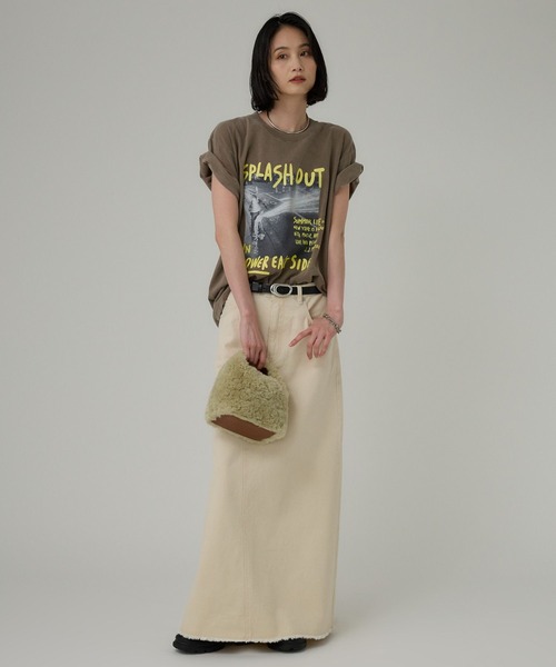 jj mercer（ジェイジェイマーサー）の「【J.J. Mercer】＜別注＞SPLASH TEE（Tシャツ/カットソー・レディース・ブラウン・フリー）」の7枚目の写真