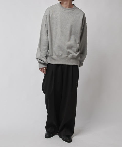 ダブルクロス タックワイドパンツ（スラックス）｜Lui's（ルイス）の