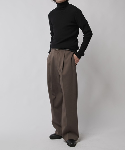 Jent Louis スラックス ダブルクロス タックワイドパンツ（スラックス）｜Lui's（ルイス）の