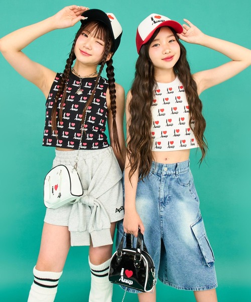 ANAP GiRL(アナップガール)の「ILOVE ANAP ミニボストンBAG(ショルダーバッグ・キッズ・ホワイト/イエロー/ブラック・FREE)」の5枚目の写真