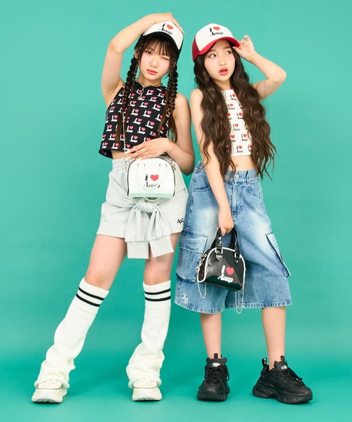 ANAP GiRL(アナップガール)の「ILOVE ANAP ミニボストンBAG(ショルダーバッグ・キッズ・ホワイト/イエロー/ブラック・FREE)」の6枚目の写真