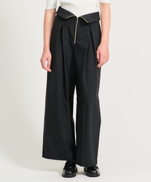 ESTNATION | ESTNATION / ハイウエスト フロントジップ タックパンツ(その他パンツ)