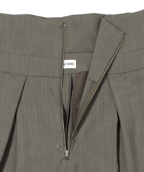 ESTNATION（エストネーション）の「ESTNATION / ハイウエスト フロントジップ タックパンツ（その他パンツ・レディース・グレー/ブラック・38/36）」の15枚目の写真