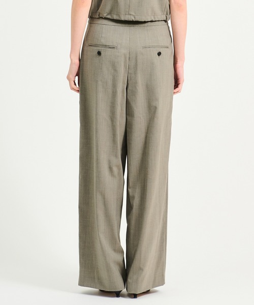 ESTNATION（エストネーション）の「ESTNATION / ハイウエスト フロントジップ タックパンツ（その他パンツ・レディース・グレー/ブラック・38/36）」の4枚目の写真