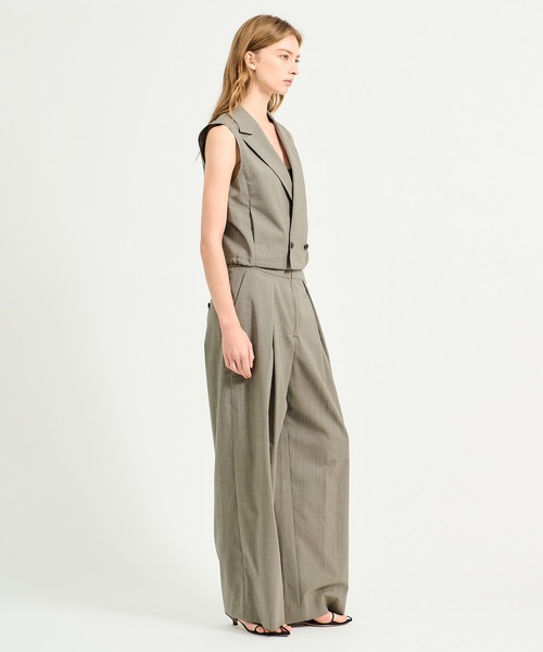 ESTNATION（エストネーション）の「ESTNATION / ハイウエスト フロントジップ タックパンツ（その他パンツ・レディース・グレー/ブラック・38/36）」の6枚目の写真