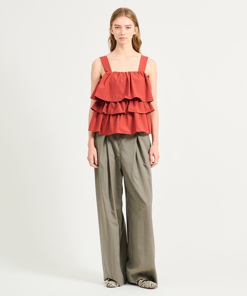 ESTNATION（エストネーション）の「ESTNATION / ハイウエスト フロントジップ タックパンツ（その他パンツ・レディース・グレー/ブラック・38/36）」の18枚目の写真