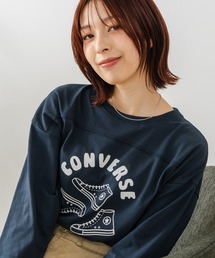 【CONVERSE/コンバース】シュ-ズ柄 7分袖 Tシャツ