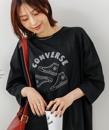 【CONVERSE/コンバース】シュ-ズ柄 7分袖 Tシャツ