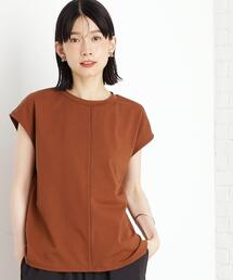 THE SHOP TK | 合皮パイピングフレンチTシャツ【洗える】(Tシャツ/カットソー)
