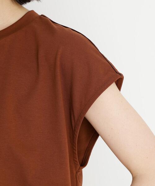 THE SHOP TK (ザ ショップ ティーケー )の「合皮パイピングフレンチTシャツ【洗える】(Tシャツ/カットソー・レディース・オフホワイト/ブラウン系/ブラック・13/12)」の20枚目の写真