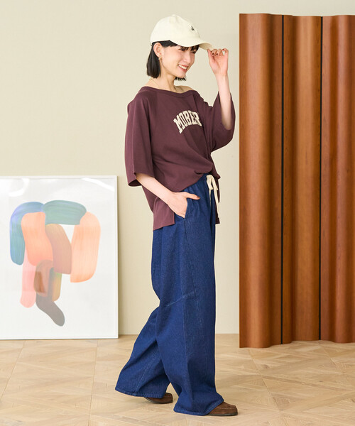 セール】ウォッシュ加工 カーブイージーデニム/カーブデニム/バレル