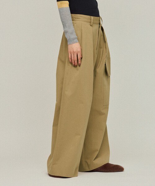 Firsthand（ファーストハンド）の「Firsthand/ファーストハンド ハイカウント チノワイドパンツ（チノパンツ・レディース・ブラック/キャメル・S/M）」の22枚目の写真