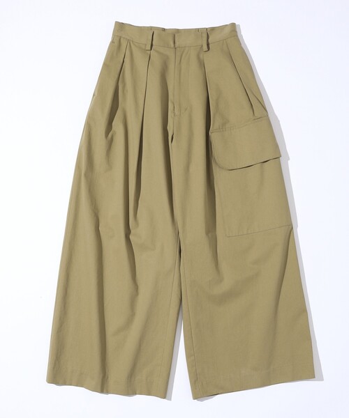 Firsthand（ファーストハンド）の「Firsthand/ファーストハンド ハイカウント チノワイドパンツ（チノパンツ・レディース・ブラック/キャメル・S/M）」の14枚目の写真