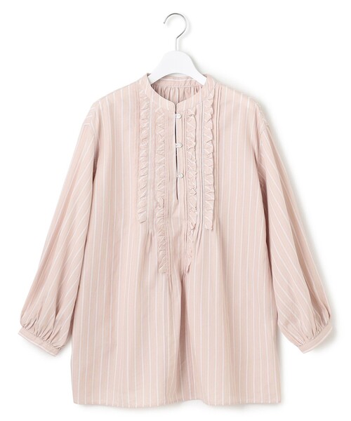 J.PRESS YORK STREET(ジェイプレスヨークストリート)の「【WOMEN】タイプライターフリンジ ブラウス(シャツ/ブラウス・レディース・ブラック系1/ベージュ系1/アイボリー系/サックスブルー系1・F)」の3枚目の写真